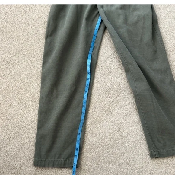 Abercrombie & Fitch Petite Utility Jumpsuit Military Green Cotton Long Sleeve - Picture 13 of 16